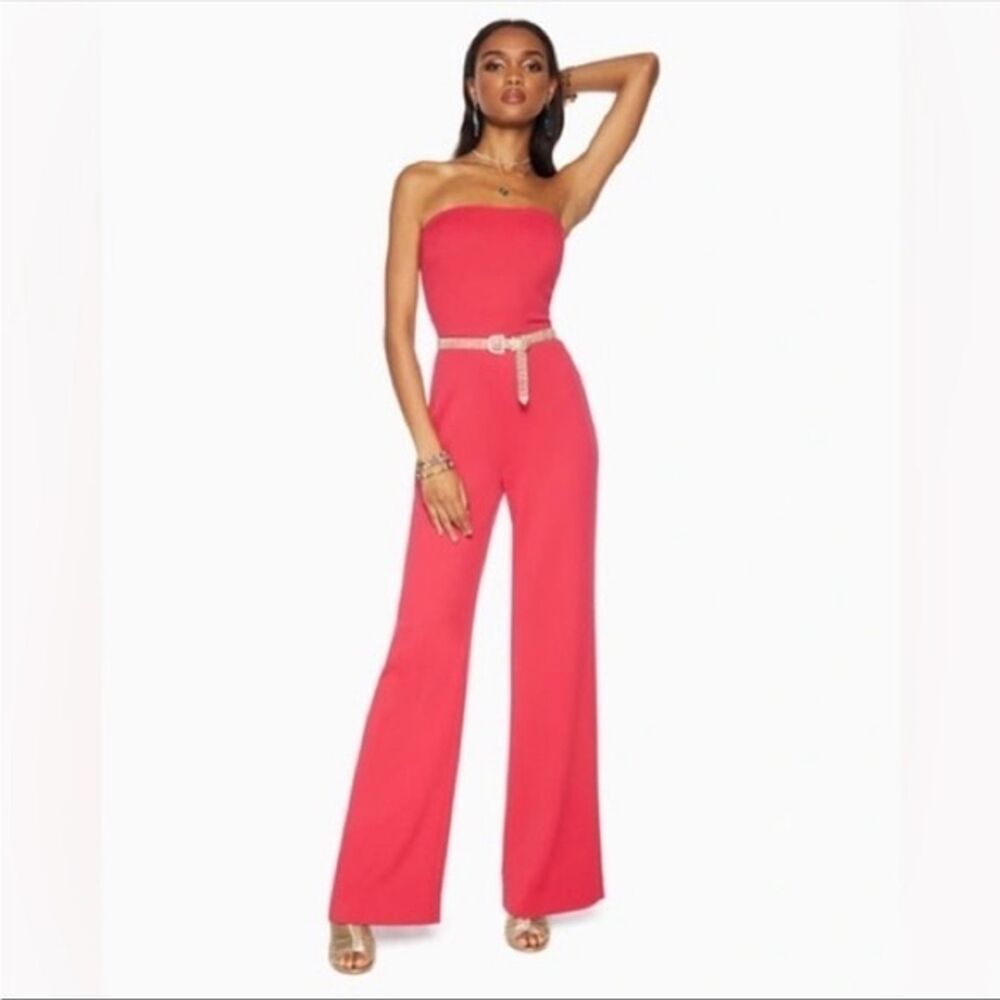 Ramy Brook Vivian Strapless Jumpsuit Coral Pink Pantsuit  Size 2 MSRP $425
